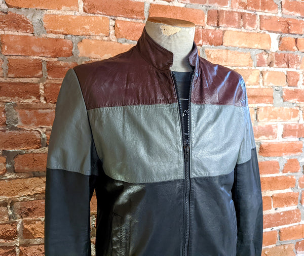 Vtg BERMAN'S The Leather Experts Motorcycle Jacket Mens Size 40