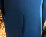 1960s Mod Blue Suit Jacket Vintage Mad Men Era Men's Blazer / Sport Coat Royal Fabric Tailored by Foreman & Clark - Size 48 (XL)