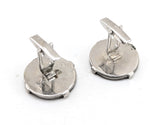 1960s Guadeloupe Coin Cufflinks Men's Vintage Silver Tone Metal Cufflink Set with Coins from French overseas department in the Caribbean