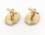 1950s Risqué Nude Lady Cufflinks Men's Vintage Gold Tone Metal Cufflink Set with Naked Woman Figure Mad Men Era Rockabilly Pin-up