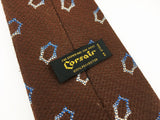 1970s Wide Brown Polyester Tie Men's Vintage Brown Wool Feel Polyester Necktie by Corsair